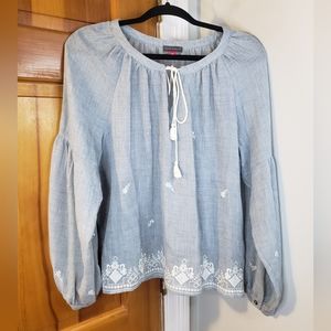 Vince Camuto Women's Balloon Sleeved Embroidered Top